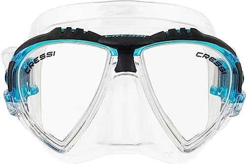 Cressi Matrix 2-Lens Masks, Clear/Aquamarine | Wide Field of View for Divers & Freedivers thumbnail 2