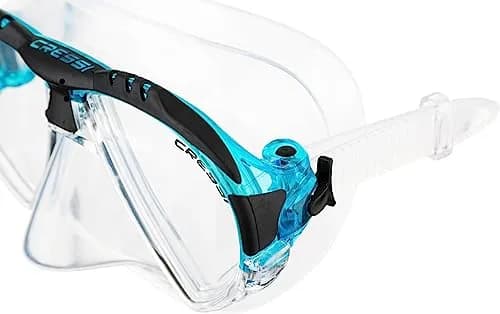 Cressi Matrix 2-Lens Masks, Clear/Aquamarine | Wide Field of View for Divers & Freedivers thumbnail 3