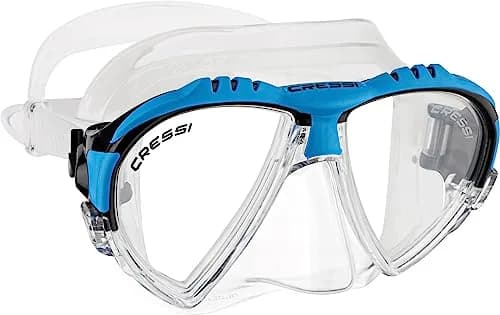 CRESSI Matrix 2-Lens Masks, Clear/Blue | Wide Field of View for Divers & Freedivers thumbnail 1