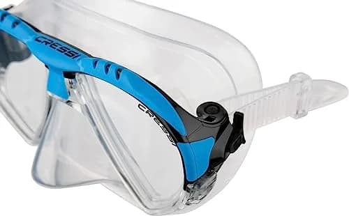 CRESSI Matrix 2-Lens Masks, Clear/Blue | Wide Field of View for Divers & Freedivers thumbnail 4