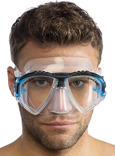 CRESSI Matrix 2-Lens Masks, Clear/Blue | Wide Field of View for Divers & Freedivers thumbnail 6