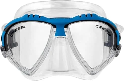 CRESSI Matrix 2-Lens Masks, Clear/Blue | Wide Field of View for Divers & Freedivers thumbnail 2