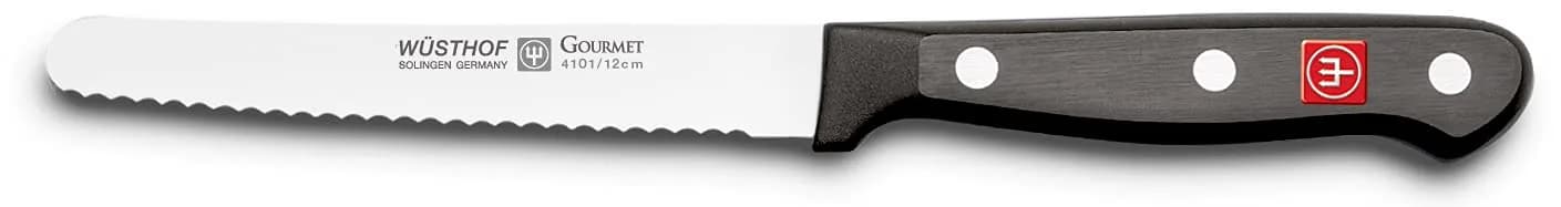 Wüsthof Gourmet Utility Knife, 4.5-Inch, Serrated | High Carbon Stainless Steel, German Craftsmanship — 4.5"