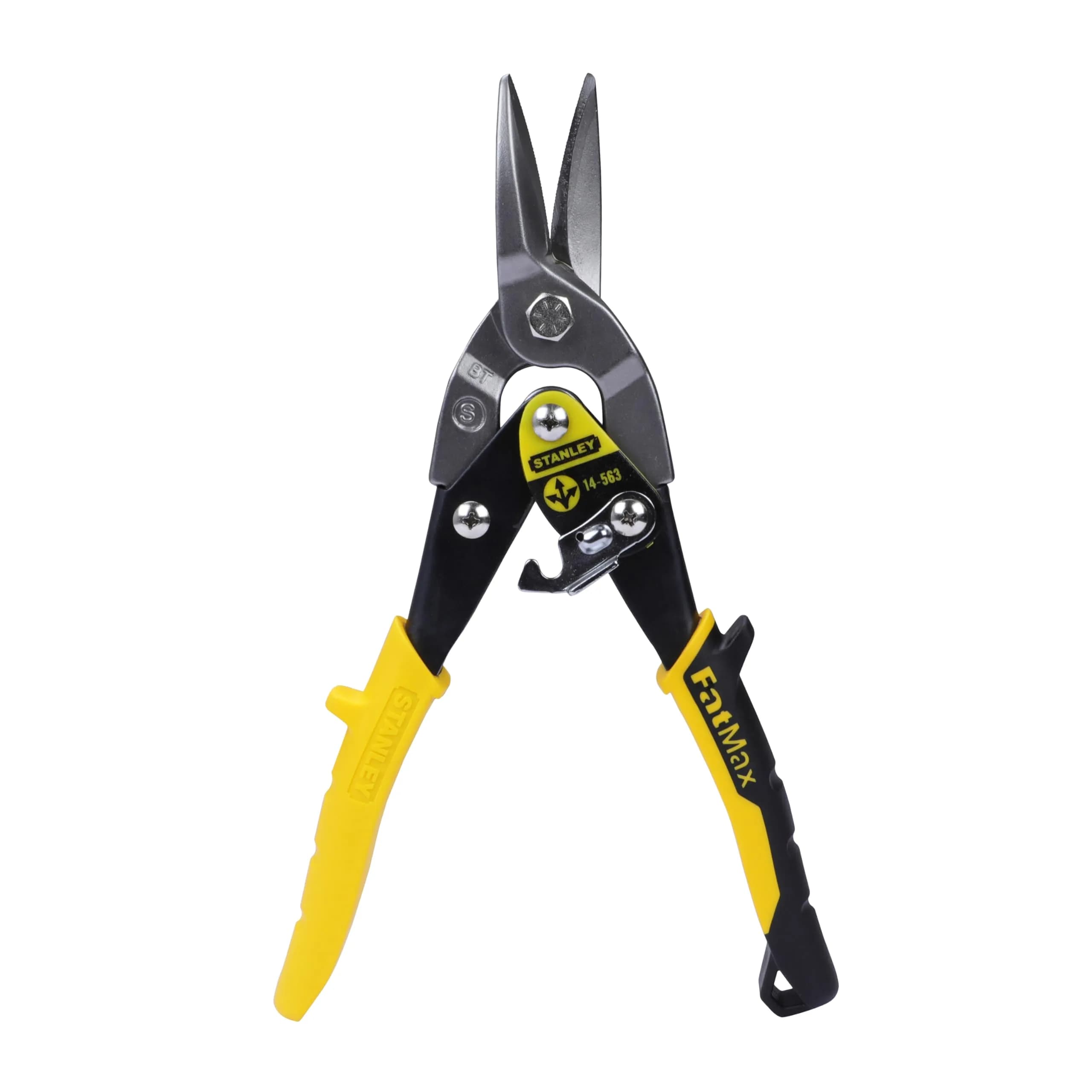 Stanley MaxSteel Aviation Snips 9.84" | Straight Cut, Serrated Edges, Forged Chrome Molybdenum Alloy