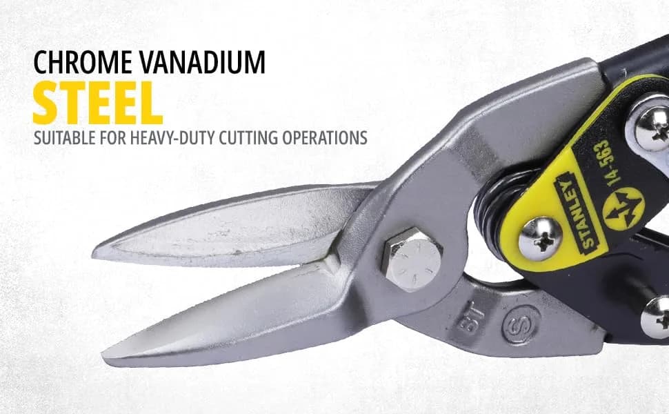 Stanley MaxSteel Aviation Snips 9.84" | Straight Cut, Serrated Edges, Forged Chrome Molybdenum Alloy thumbnail 4