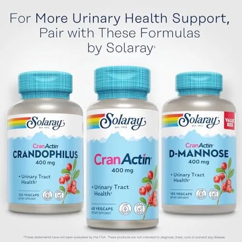 SOLARAY CranActin Cranberry Extract 400 mg | Urinary & Immune Support, Vegetarian, 60 VegCaps thumbnail 6
