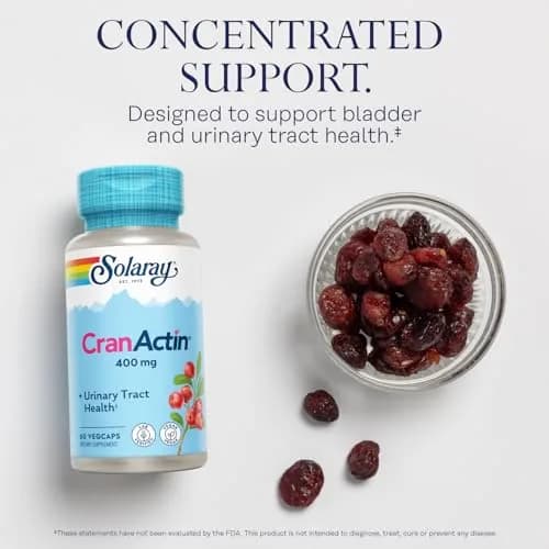 SOLARAY CranActin Cranberry Extract 400 mg | Urinary & Immune Support, Vegetarian, 60 VegCaps thumbnail 3