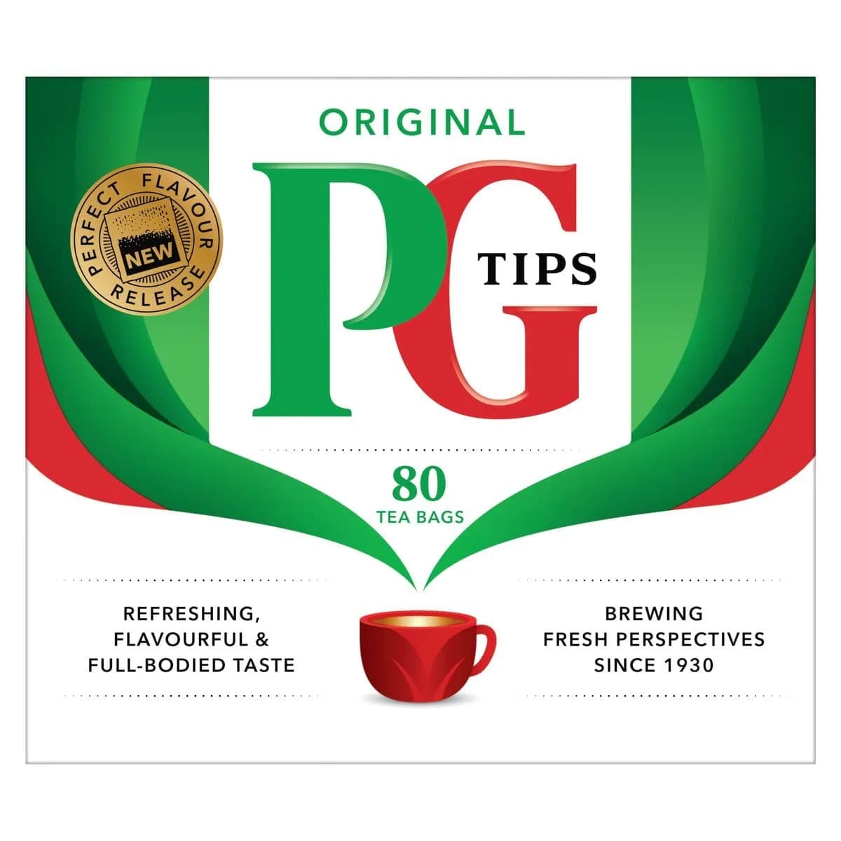 PG Tips Black Tea Bags 80 Count | Classic British Blend for a Rich, Refreshing Cup