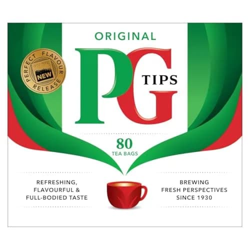 PG Tips Black Tea Bags 80 Count | Classic British Blend for a Rich, Refreshing Cup thumbnail 1