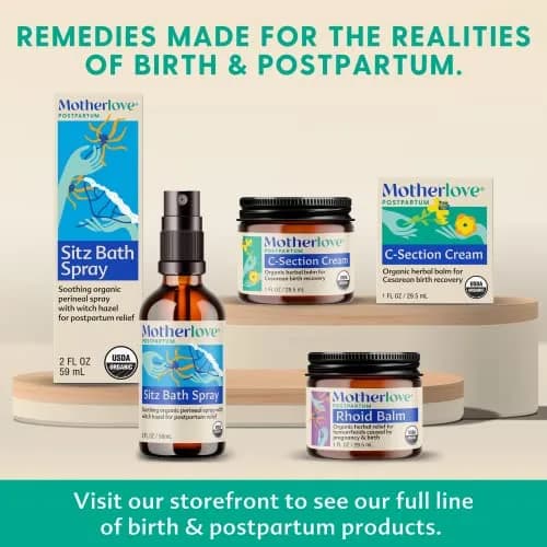 Motherlove Mom's Bottom Balm (1 oz) | Organic Herbal Soothing Care for Postpartum & Pregnancy thumbnail 4