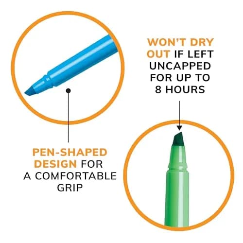 BIC Brite Liner Chisel Tip Highlighters, 12-Count Blue Pack | Smooth Ink Flow for Organizing and Coloring thumbnail 4