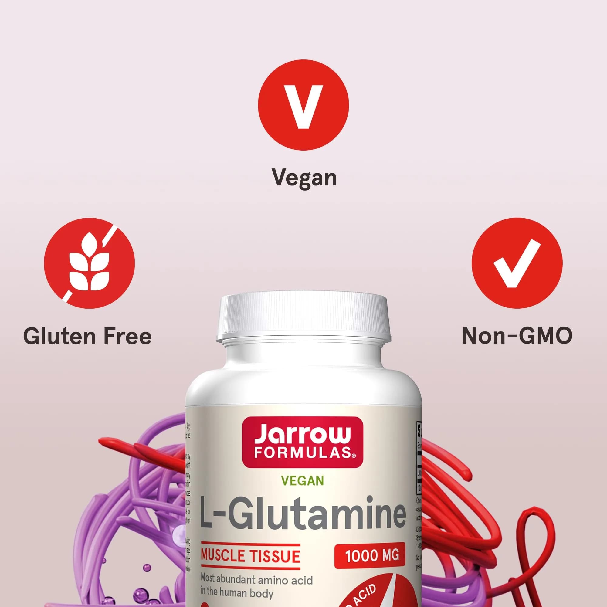 Jarrow Formulas L-Glutamine 1000 mg Tablets | Muscle Tissue & Immune Support - view 5