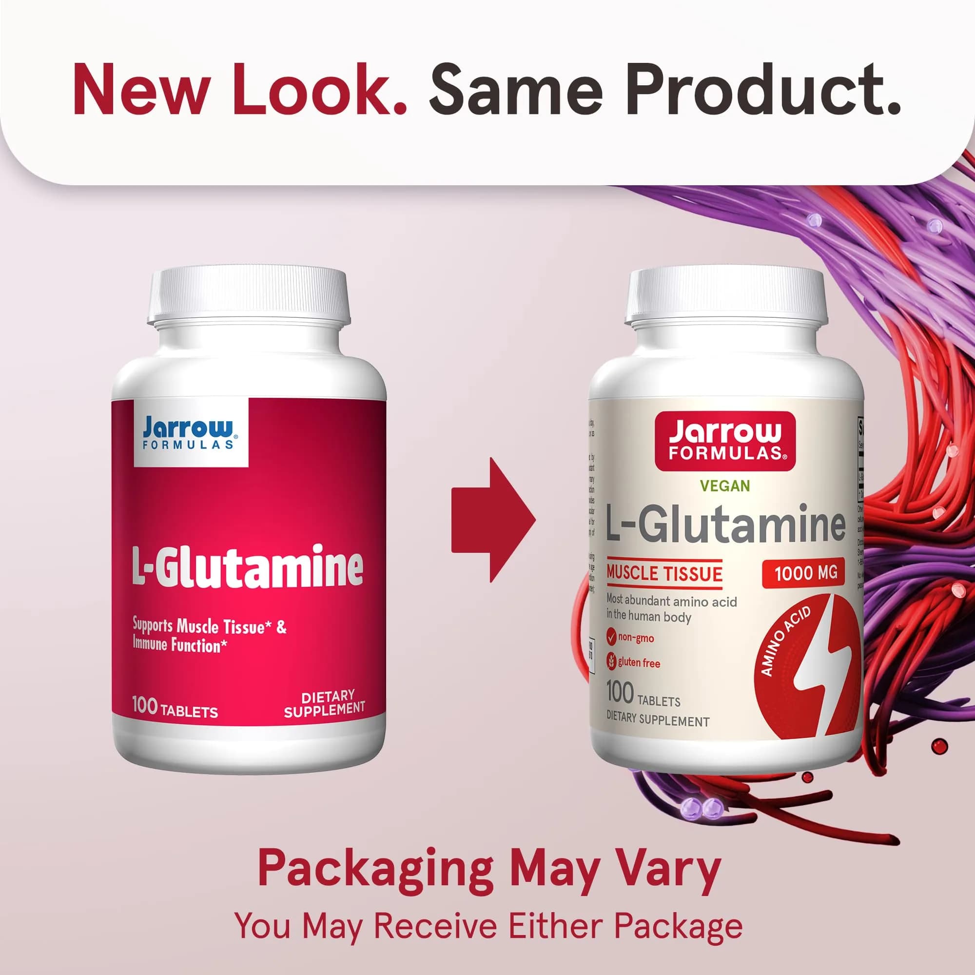 Jarrow Formulas L-Glutamine 1000 mg Tablets | Muscle Tissue & Immune Support - view 2