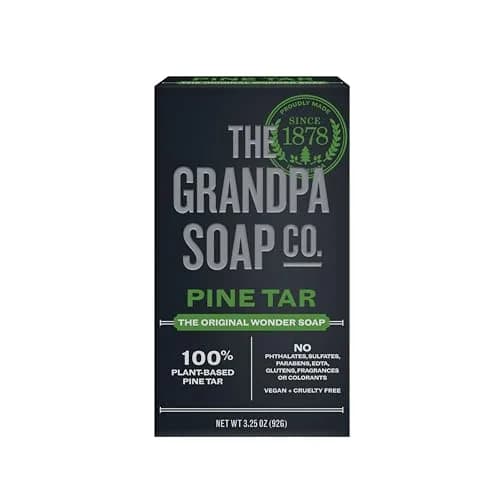 Grandpa's Pine Tar Soap 3.25 oz | Moisturizes & Deodorizes | Unisex thumbnail 1