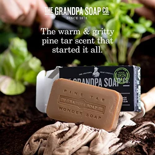 Grandpa's Pine Tar Soap 3.25 oz | Moisturizes & Deodorizes | Unisex thumbnail 3