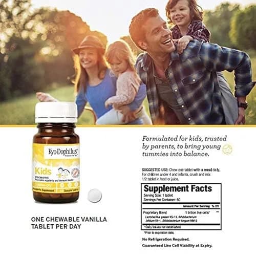 Wakunaga Kyo-Dophilus Kids Probiotic 60 Tablets | Clinically Studied Digestive & Immune Support thumbnail 6