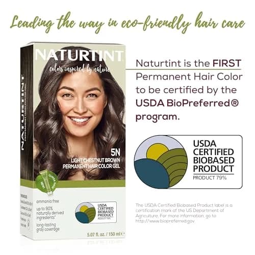 Naturtint 5N Light Chestnut Brown Permanent Hair Color 150ml | Ammonia Free, Vegan, Long Lasting thumbnail 3