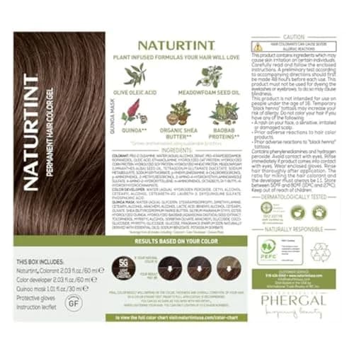 Naturtint 5G Light Golden Chestnut Permanent Hair Color 150ml | Up to 100% Gray Coverage, Ammonia-Free thumbnail 5
