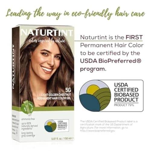 Naturtint 5G Light Golden Chestnut Permanent Hair Color 150ml | Up to 100% Gray Coverage, Ammonia-Free thumbnail 4