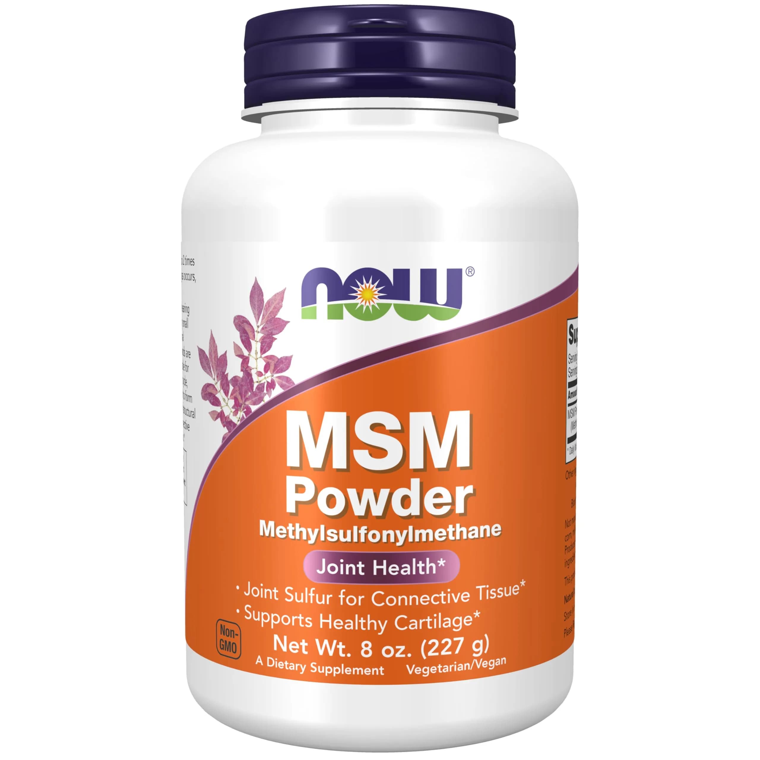NOW Foods MSM Powder 8 oz (227 g) | Supports Joint Health & Cartilage - main product image