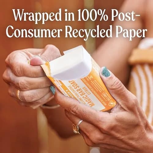 Dr. Bronner's Pure Castile Bar Soap Citrus Orange 140g (5 Oz) | Organic Oils for Face, Body & Hair thumbnail 6