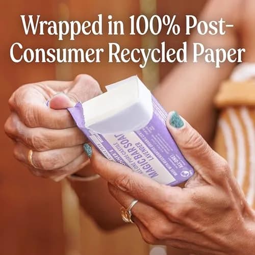 Dr. Bronner's Pure-Castile Bar Soap Lavender 142g (5 oz) | Organic & Fair Trade Ingredients thumbnail 6
