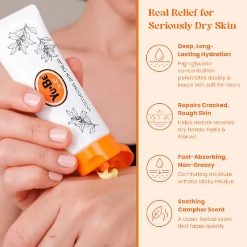 Yu-Be Moisturizing Skin Cream 1 fl oz | Deep Hydration for Dry Skin, Face & Body | Vegan, Paraben Free thumbnail 2