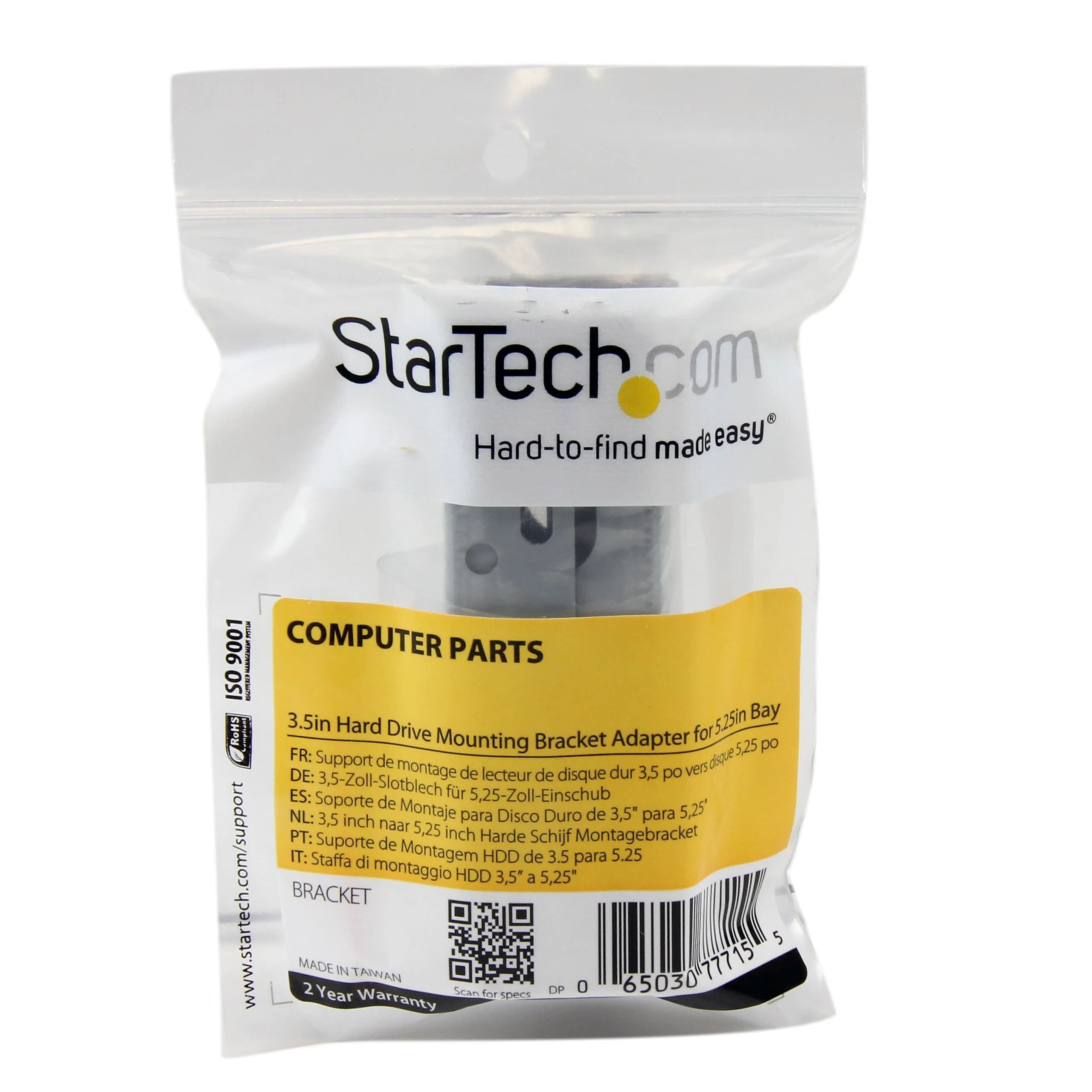StarTech.com 3.5in to 5.25in Universal HDD Bracket Adapter, Silver | All-Metal Construction, 4 Mounting Screws Included - view 3