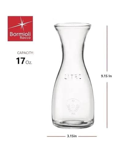 Bormioli Rocco Misura PZ Carafe - Clear, 17 oz | Elegant, Durable & Dishwasher Safe thumbnail 2
