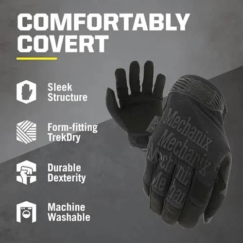 Mechanix Wear Original Tactical Covert Gloves Small | Impact & Abrasion Resistant, Touchscreen Compatible thumbnail 2