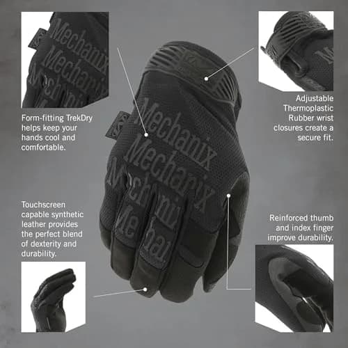 Mechanix Wear Original Tactical Covert Gloves Small | Impact & Abrasion Resistant, Touchscreen Compatible thumbnail 3