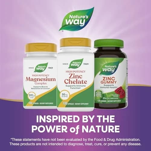 Nature's Way Zinc Chelate Mineral Supplement 30 mg 100 Capsules | Supports Immune Function thumbnail 7