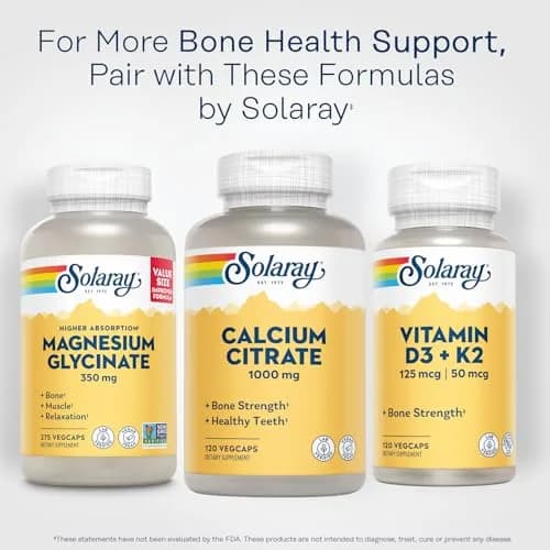 SOLARAY Calcium Citrate 1000 mg 120 VegCaps | Bone Health Supplement with Chelated Calcium thumbnail 6