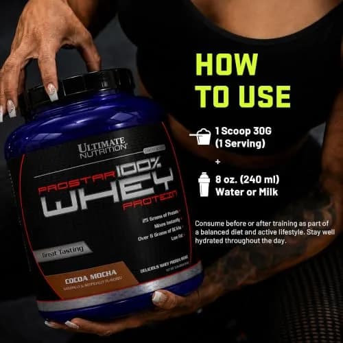 Ultimate Nutrition Prostar Whey Protein Isolate, Cocoa Mocha, 2 lb | 25g Protein, Fast Absorption, Keto-Friendly thumbnail 5