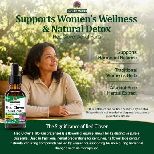 Nature's Answer Red Clover Liquid Extract 30ml (1 Fl Oz) | Menopause Support for Hormonal Balance thumbnail 6