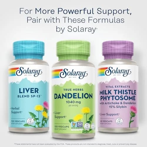 SOLARAY Dandelion Root Supplement 100 Count (Pack of 1) | Kidney & Liver Support thumbnail 6