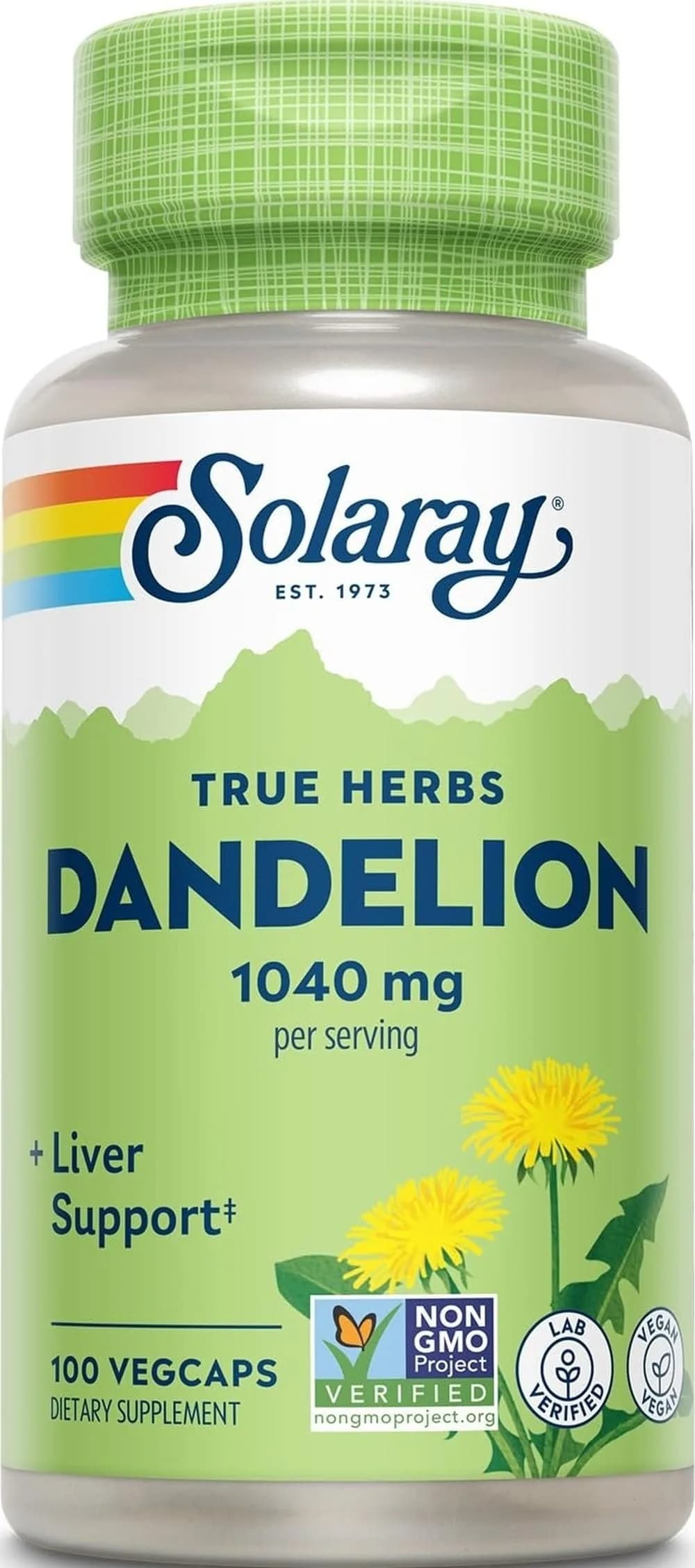 SOLARAY Dandelion Root Supplement 100 Count (Pack of 1) | Kidney & Liver Support - main product image