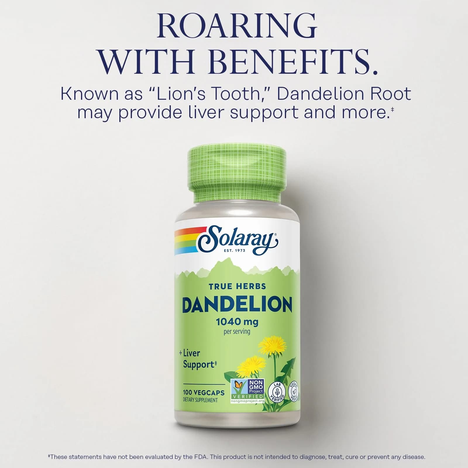SOLARAY Dandelion Root Supplement 100 Count (Pack of 1) | Kidney & Liver Support - view 3