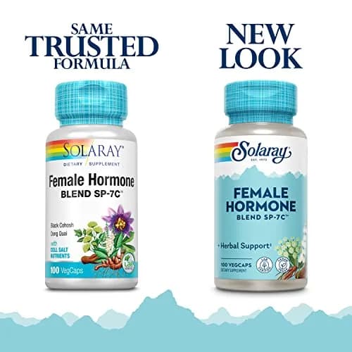 SOLARAY Female Hormone Blend SP-7C Vegan Herbal Supplement 100 Count | Natural Support for Women's Wellness thumbnail 2