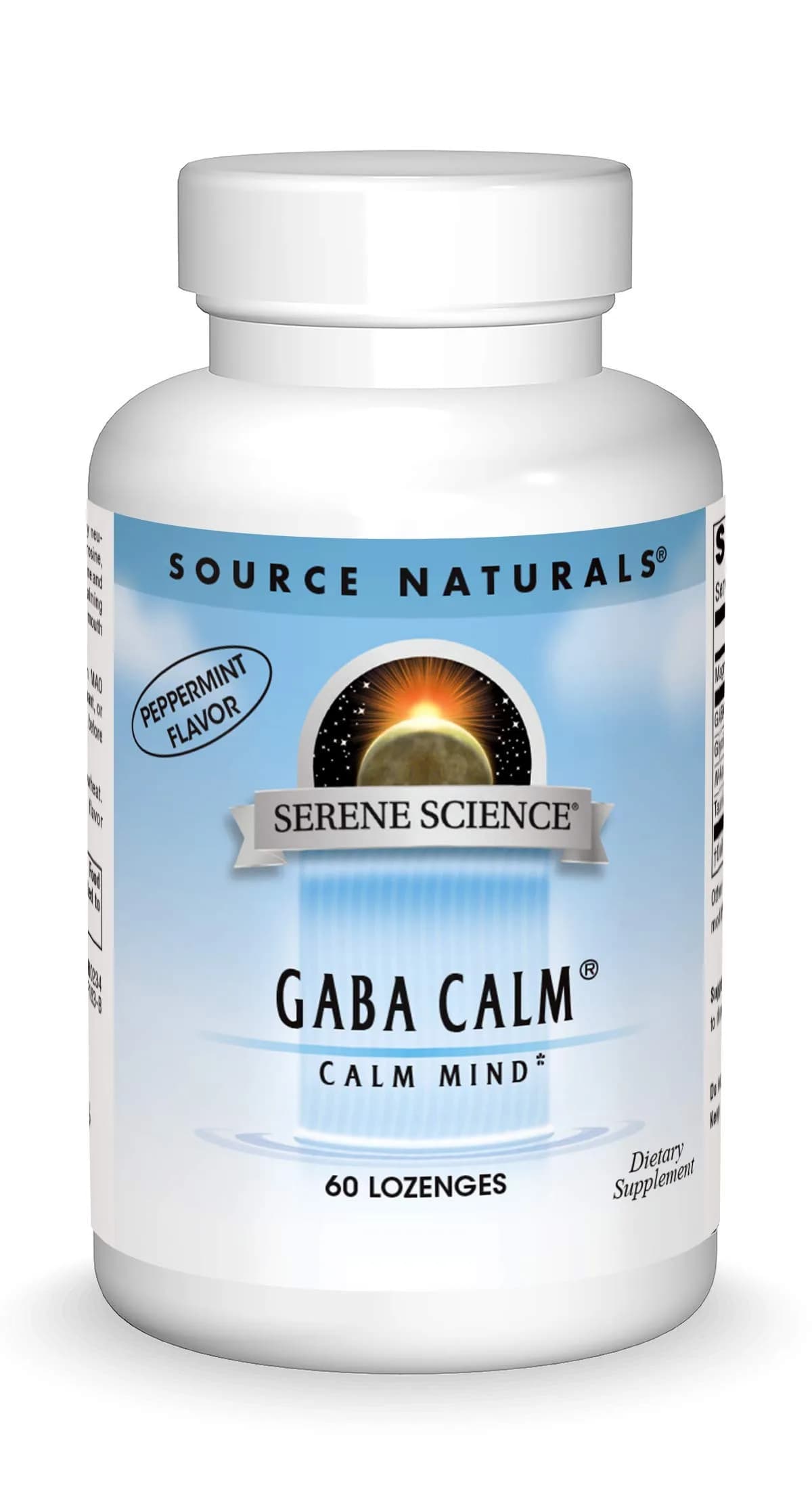 Source Naturals Serene Science GABA Calm Mind - 60 Lozenges | Supports Calm Mood with GABA & Taurine — Tablet
