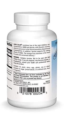Source Naturals Serene Science GABA Calm Mind - 60 Lozenges | Supports Calm Mood with GABA & Taurine thumbnail 2