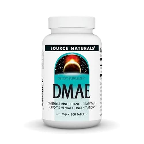 Source Naturals DMAE 351 mg Tablets (200 Count) | Supports Mental Concentration thumbnail 1