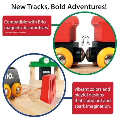 BRIO World Expansion Pack Intermediate - Wooden Train Tracks with Switches | Grow Railway System thumbnail 3