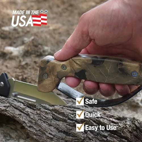 AccuSharp Knife Sharpener Camo Handle | Restores & Hones Straight & Serrated Knives thumbnail 4