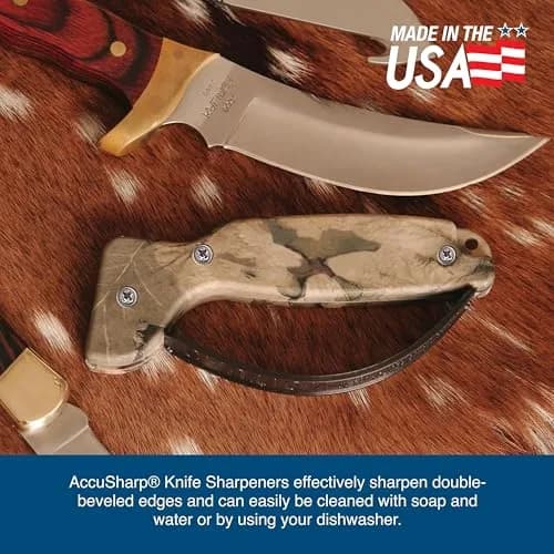 AccuSharp Knife Sharpener Camo Handle | Restores & Hones Straight & Serrated Knives thumbnail 6