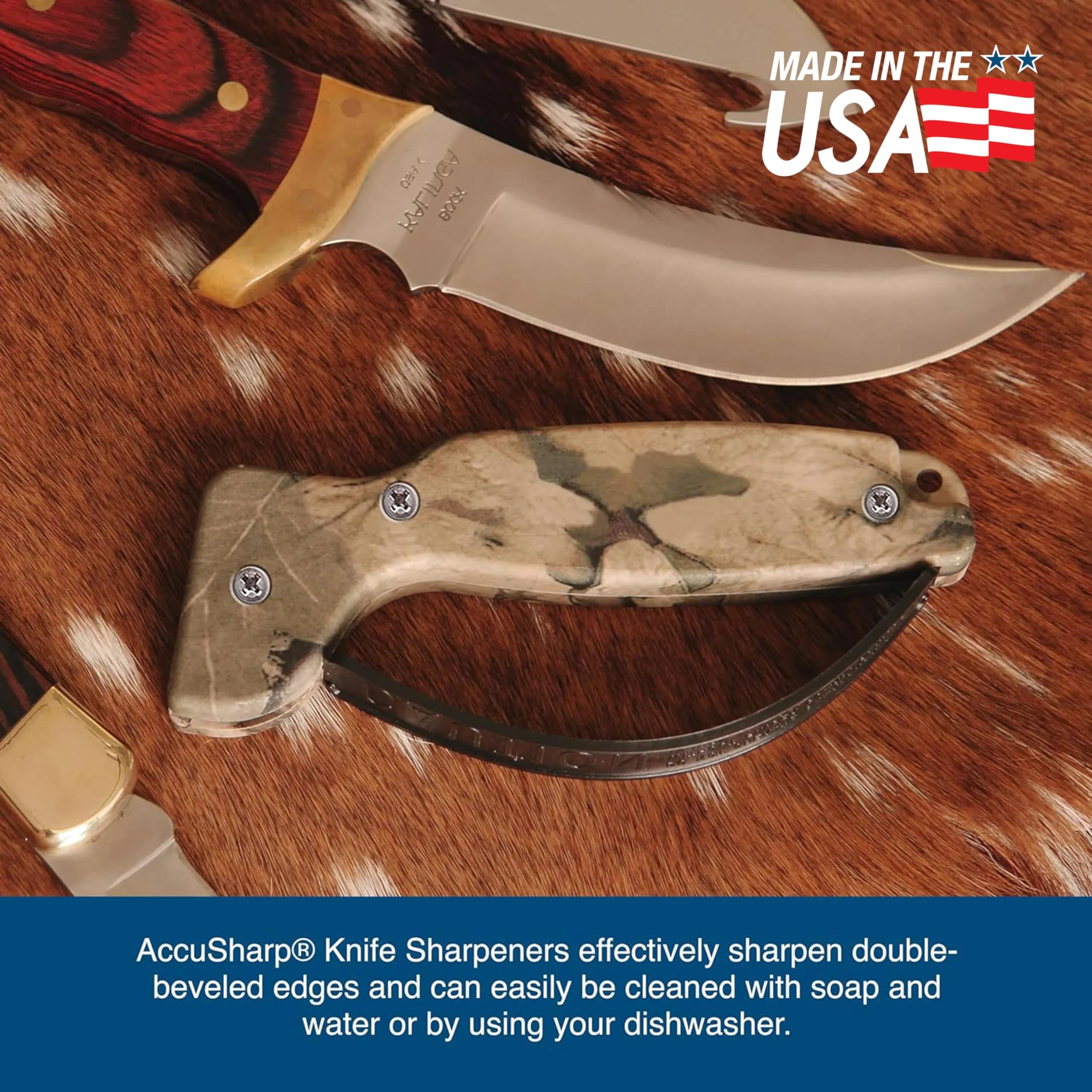 AccuSharp Knife Sharpener Camo Handle | Restores & Hones Straight & Serrated Knives - view 6
