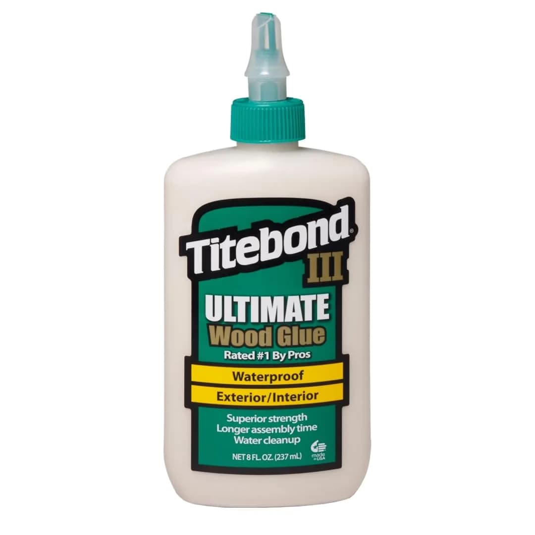 Titebond III Ultimate Wood Glue 5 Gal. (18.9 L) | Professional Waterproof Adhesive for Woodworking — 8 Fluid Ounce