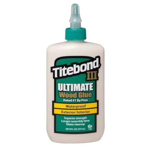 Titebond III Ultimate Wood Glue 8 fl oz (237ml) | Waterproof, Non-Toxic, Water Cleanup thumbnail 1