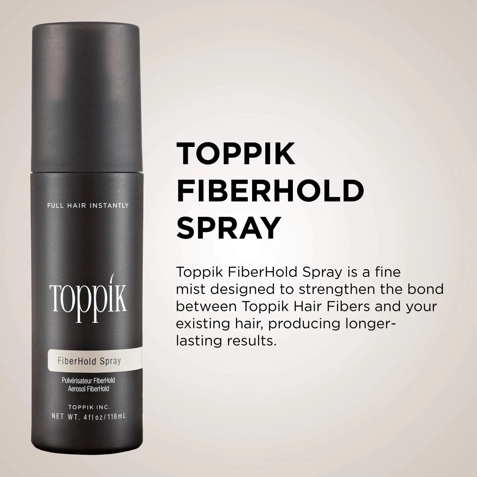 TOPPIK FiberHold Spray 118ml (4 Fl Oz) | Strengthens Hair Fibers for Long-Lasting Hold - view 3