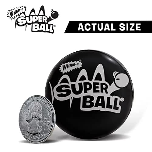 Wham-O Original Superball Black 6.35cm (2.5 inch) | Bounces Higher Than Any Other Ball thumbnail 5